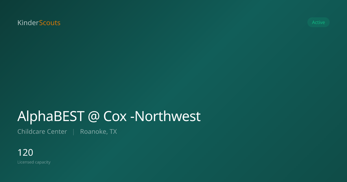 AlphaBEST @ Cox -Northwest - Roanoke, TX | KinderScouts