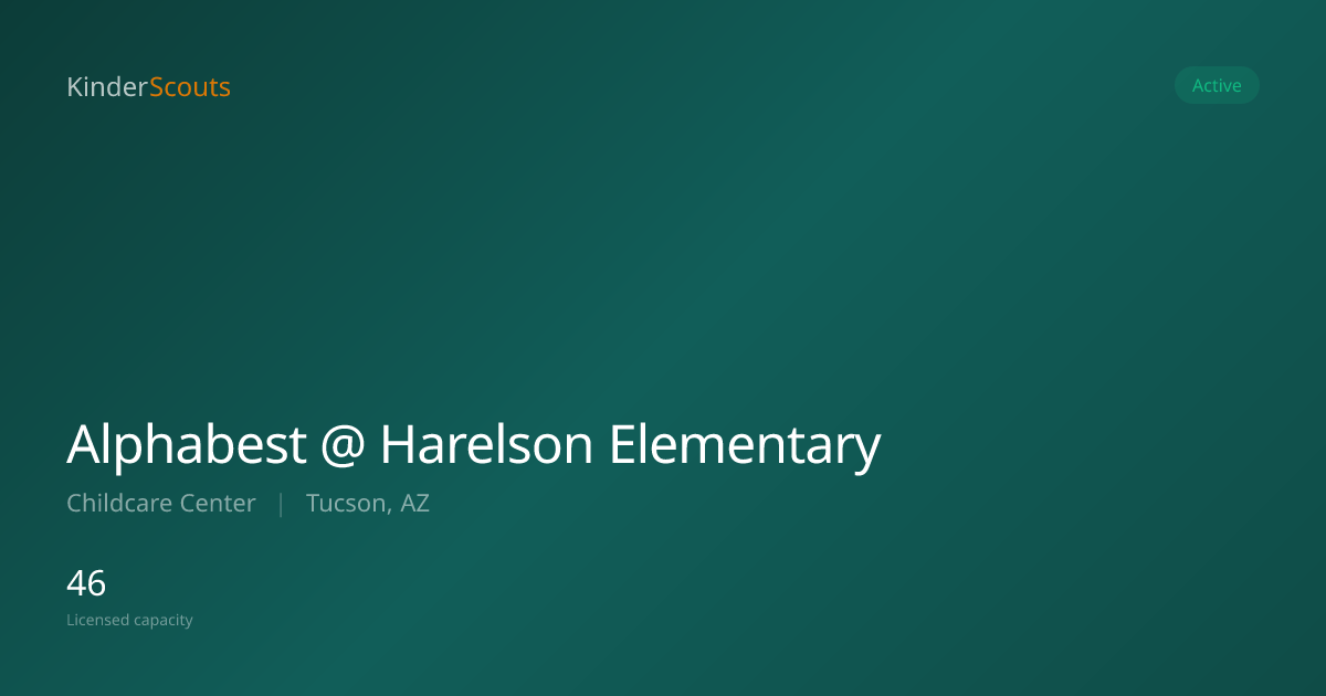 Alphabest @ Harelson Elementary - Tucson, AZ | KinderScouts