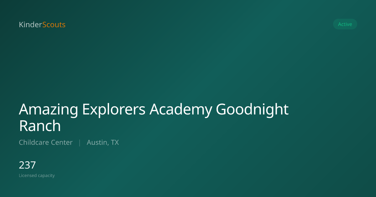Amazing Explorers Academy Goodnight Ranch - Austin, TX | KinderScouts
